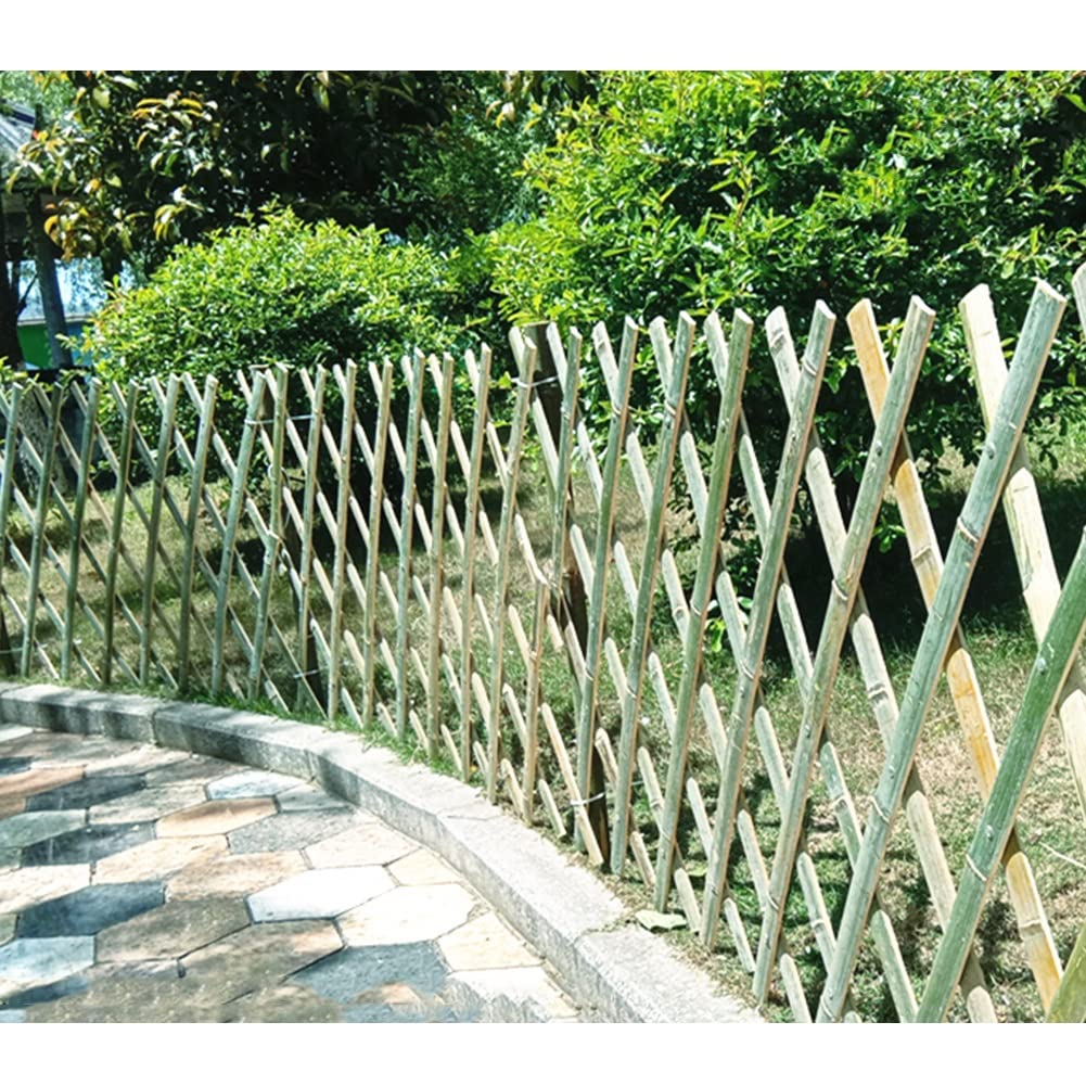 Amazon.co.jp: GDMING 竹柵、 庭のフェンス 屋外格納式竹柵 植物登山